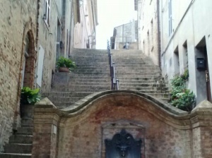 One of the staircases in the city.