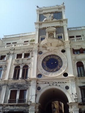 The clock on the Basilica di San Marco.