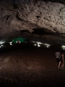 They actually hold mass in this cave.
