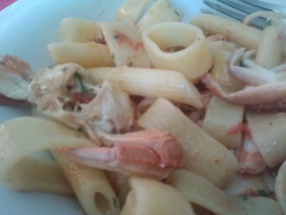 Pasta con pesce, pasta with fish