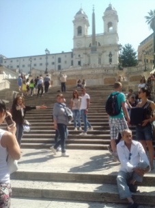 The stairs of the Piazza di Spagna.